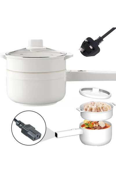 GGEROU 1.8L Electric Hot Pot with Steamer & Temperature Control - Non-Stick E...