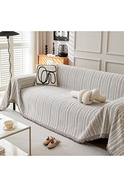 GENERAL غطاء حماية للكنب بنمط بوهيمي من قماش الجاكار الكلاسيكي، مقاوم لشحذ ال...