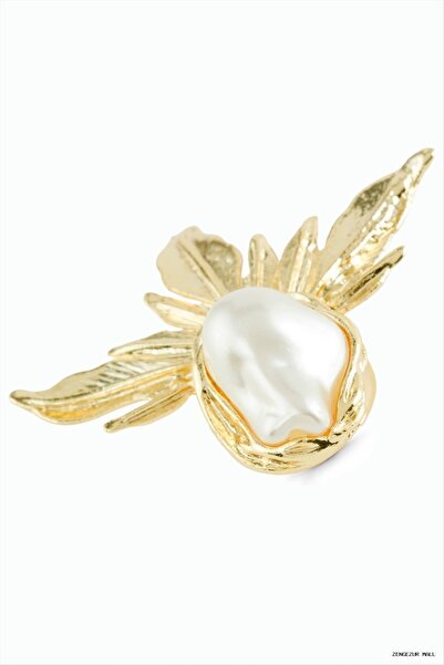 ZERO LAND Zngzrmll Leaf Pearl Metal (82323) Ring Yellow