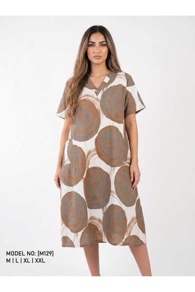 TUFAHA Midi Cashmere Shirt Linen Material