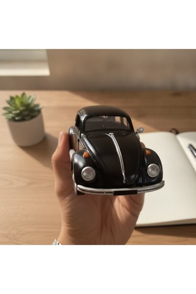 farddad Siyah Metal Diecast Klasik Vosvos Oyuncak Araba, Çek Bırak Mekanizmal...