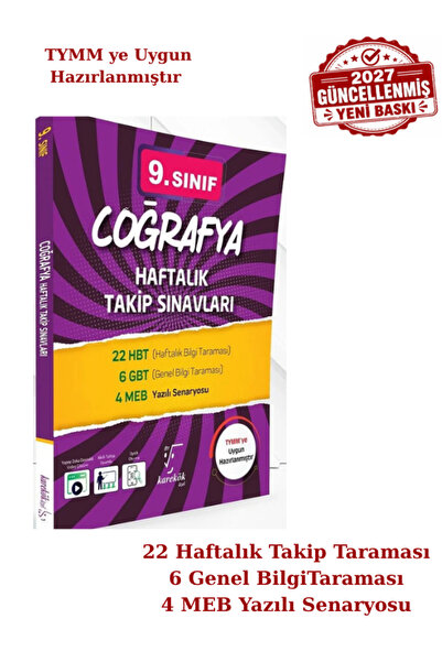 Karekök Yayınları Karekök 9. Sınıf Coğrafya Haftalık Takip Sınavları