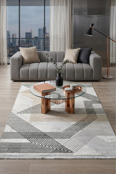 Generic Darla Modern Geometric Carpet - Luxury Living Room Rug