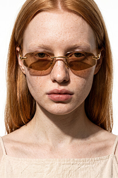Bilge Karga Ratuna Gold Nude Sunglasses
