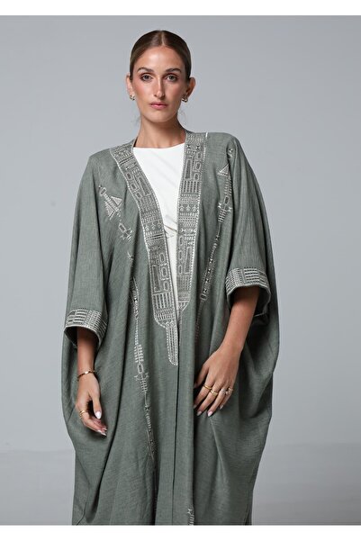ASSALA Bisht Linda Abaya | Multicolor - Free size - Green