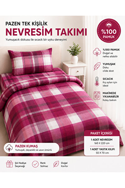 Pazen tek kişilik nevresim takımı