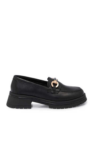 Tergan Siyah Hakiki Deri Kadın Loafer - K25S1AY68323-A23