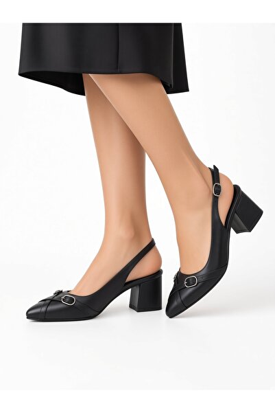 McDark Women's Classic Heeled Shoes-Black