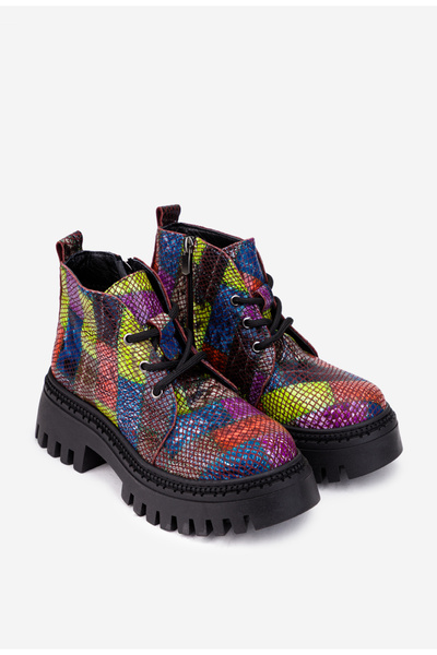 Dasha Ghete dama multicolore din piele