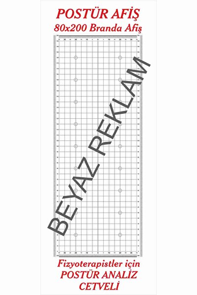 Markasız ucuz Postür Analiz Cetveli Poster Branda Afiş 80x200