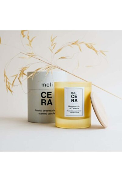 DANN شمعة معطرة طبيعية من شمع النحل برائحة البرغموت من كالابريا