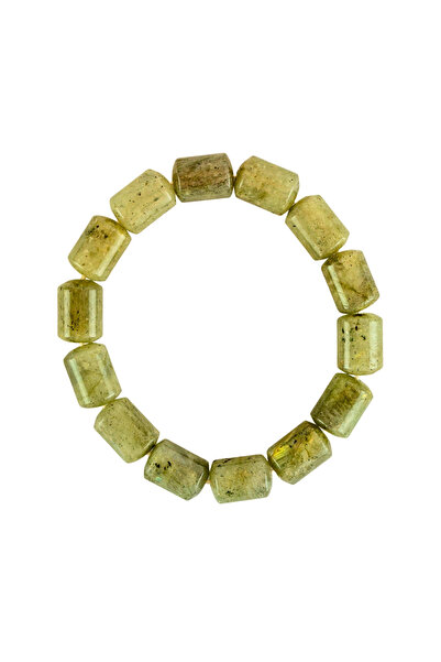 Zeynep Büyükbay Labradorite Natural Stone Bracelet (10mm Tube Cut)