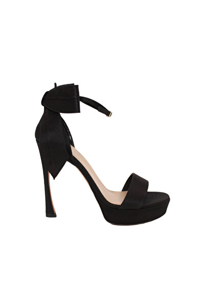 Christian Dior Mille Dior Sandal KCQ944SAT-900 Kadın Topuklu Ayakkabı Siyah