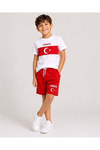 ETÇ BABY Türkiye Milli Takım Kompakt Penye Çocuk Şortlu Takım