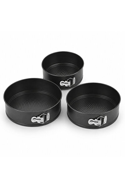 Generic Brand Set de tăvi de tort antiaderente cu pereți detașabili – 3 tăvi ...