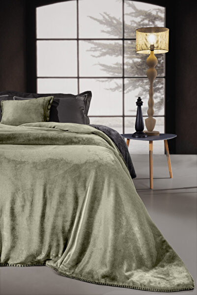 Guy Laroche Σετ 2τμχ Κουβέρτα Velvet Khaki