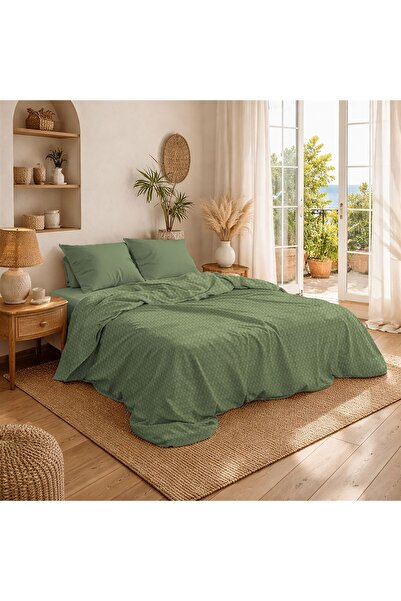 Dimcol Κουβέρτα Πικέ Μονόχρωμη 325 gr/m² 225x270 Olive 100% Cotton