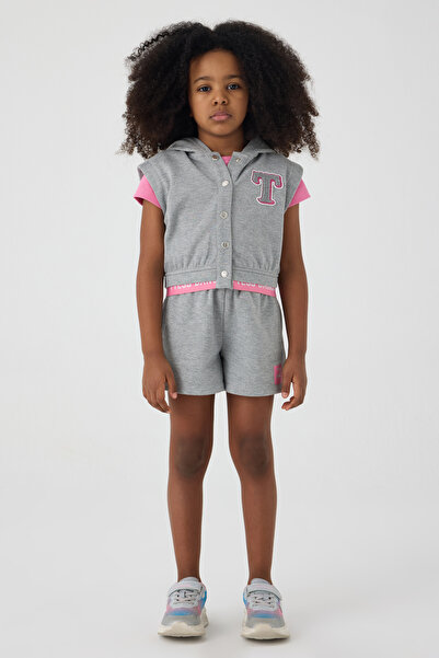 Tyess Girl Grey Tracksuit Top
