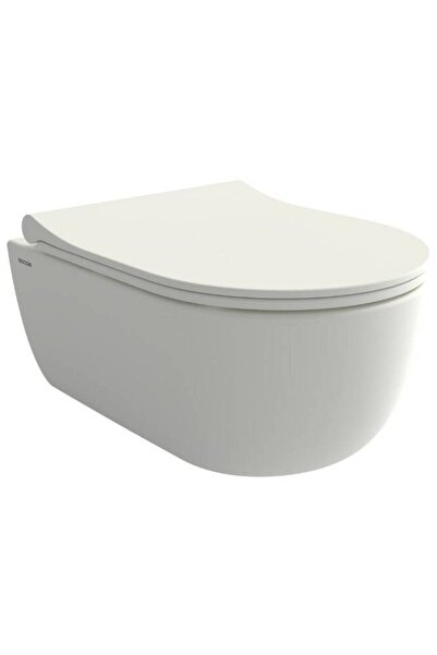 Bocchi - V-Tondo Rimless Kısa Asma Klozet 49 cm Mat Beyaz - 1417-002-0128