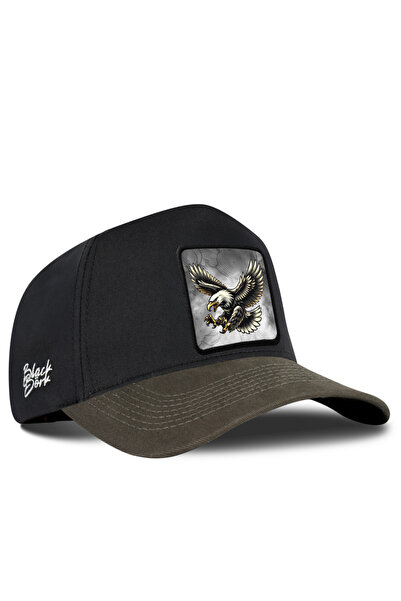 BlackBörk Eagle Logo Khaki-Black Baseball Cap