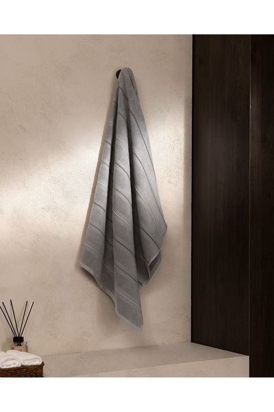 Madame Coco Celeste 100% Cotton Bath Towel - Gray - 70X140 cm