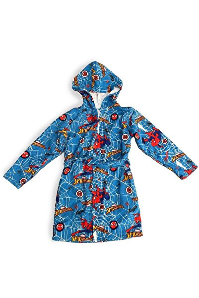 Dimcol Μπουρνούζι Marvel Spider-Man Sky Blue 100% Microfiber Dark Blue - 9-10