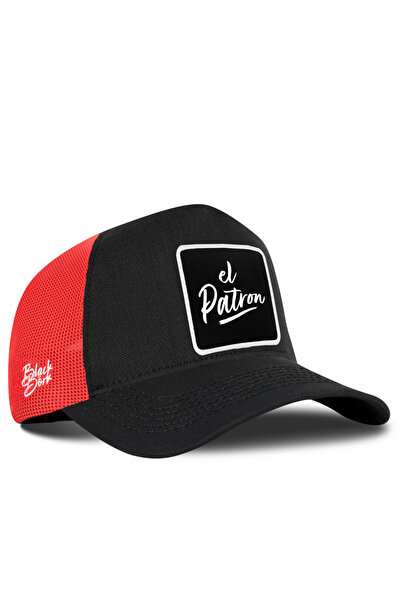 BlackBörk El Patron Logo Cordura Black-Red Trucker Hat