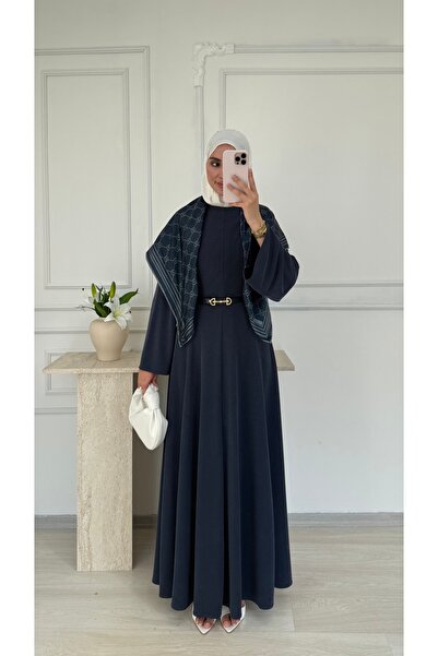 salisburys Molly Nelly Women's Parted Comfortable Belted Long Dress