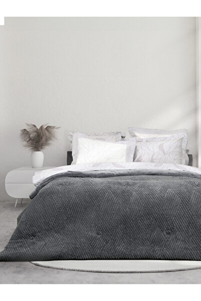 Nima Home Κουβέρτα/Πάπλωμα Υπέρδιπλο 220x240 - Velva Dark Gray