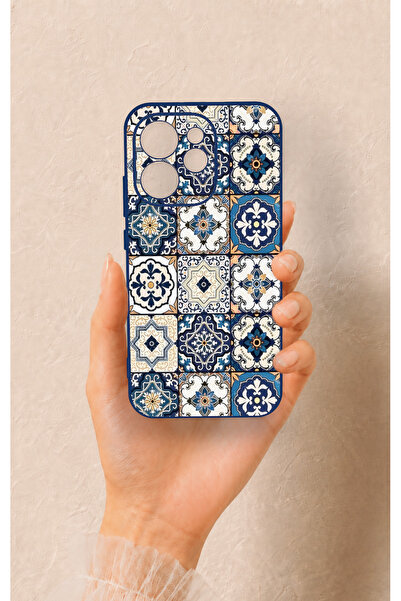 Vip Case Oppo Reno 15 Pro 5G Uyumlu Mozaik Çini Desenli Silikon Kılıf