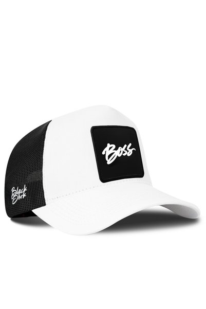 BlackBörk White and Black Trucker Cap with Company Logo