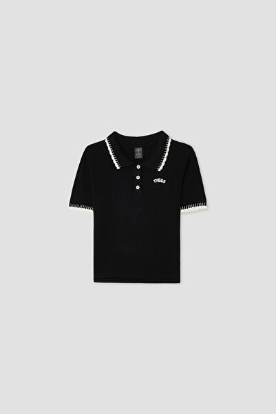 Tyess Girl Black Polo