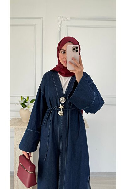 salisburys Molly Nelly Kadın Yıldız Düğmeli Uzun Kot Tunik Kap