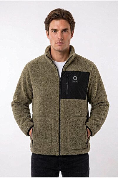 ELAFRO Men's Khaki Comfortable Fit Full Zipper Thick Plush Welsoft Fleece Jac...
