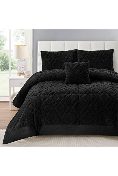 Borea Κουβερτοπάπλωμα Rhombus Υπέρδιπλο Μαύρο 220 x 240 cm