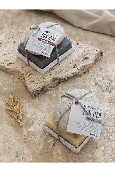 Nima Home Σετ Σαπούνι χειροποίητο 125g + Πέτρα απολέπισης - Cedarwood