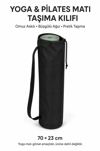 Düvenci Husă de transport pentru saltea de yoga și pilates, antracit 70 × 23 cm