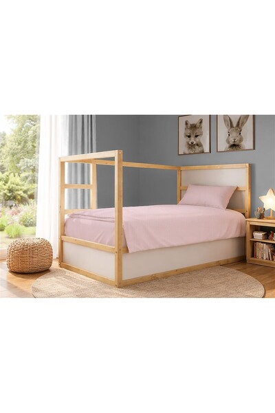 Dimcol Κουβέρτα Πικέ Μονόχρωμη 325 gr/m² 165x270 English Rose 100% Cotton