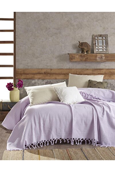Dimcol ΚΟΥΒΕΡΤΑ ΠΙΚΕ Dobby 220Χ240 Lila Cotton 100%