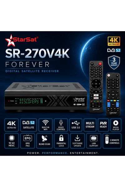 STARSAT SR-270V4K 4K UHD Linux Satellite Receiver