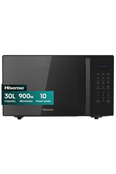 Hisense 30L Solo Microwave Oven, 900W Output Power, 6 Preset Menus, Time & We...