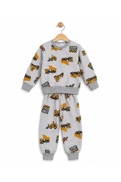 wees mod Erkek Çocuk Baskılı 2'li Pijama Takımı Sweatshir Pantolon