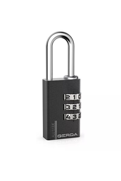 gerda Lacăt cu combinație din aluminiu cu 3 discuri KAS S30 negru - MP KLO 62794