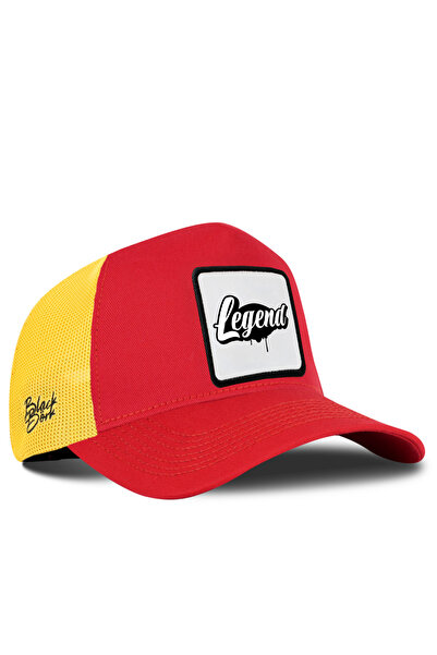 BlackBörk Legend Logo Red-Yellow Trucker Hat