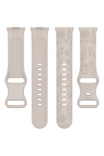 Dexmon Huawei Watch Fit 3 / Fit 4 / Fit 4 Pro / Fit 5 / Fit 5 Pro Uyumlu Çiçek Desenli Silikon Kordon Kayış