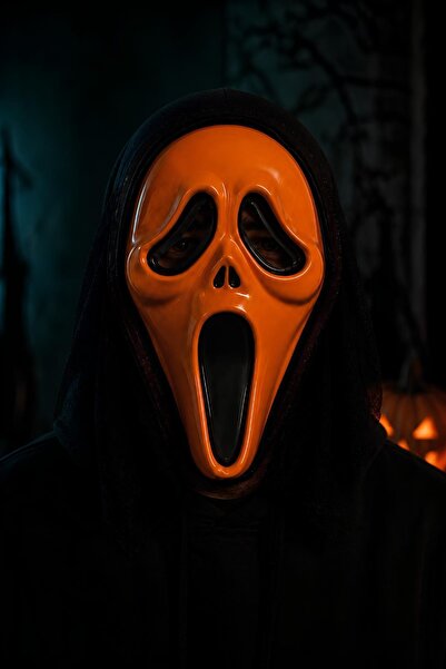 Patladı Gitti Turuncu Çığlık Korku Maskesi – Halloween Cadılar Bayramı Kostüm...