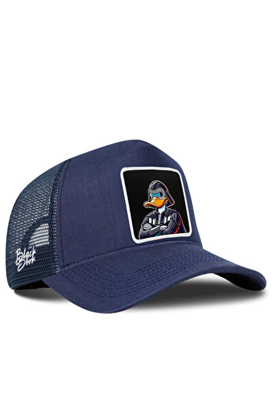 BlackBörk Duckside Logo Cordura Navy Blue Trucker Hat