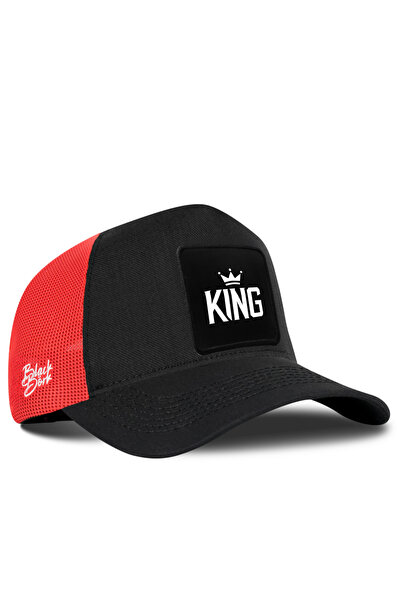 BlackBörk King Logo Cordura Black-Red Trucker Hat