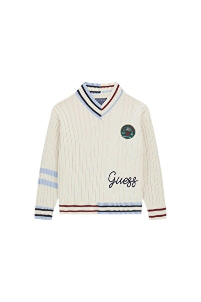 Guess Pulover băieți L6YR14Z0892 Crem