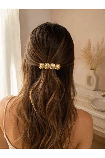 Kelira Noma Textured Metal Hair Clip Gold & Silver – Pinterest Style
